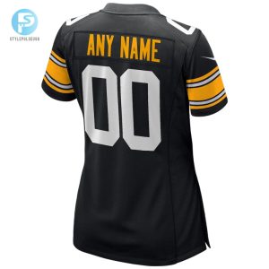 Womens Nike Black Pittsburgh Steelers Alternate Custom Game Jersey stylepulseusa 1 2