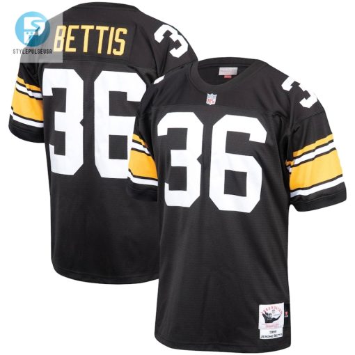 Mens Pittsburgh Steelers 1996 Jerome Bettis Mitchell Ness Black Authentic Throwback Retired Player Jersey stylepulseusa 1