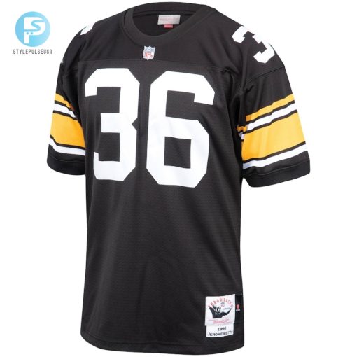 Mens Pittsburgh Steelers 1996 Jerome Bettis Mitchell Ness Black Authentic Throwback Retired Player Jersey stylepulseusa 1 1