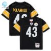 Toddler Mitchell Ness Troy Polamalu Black Pittsburgh Steelers 2005 Retired Legacy Jersey stylepulseusa 1