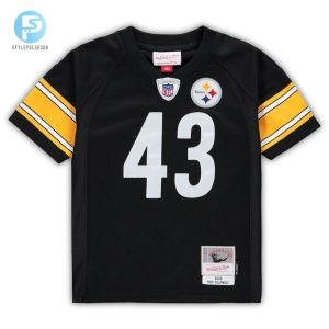 Toddler Mitchell Ness Troy Polamalu Black Pittsburgh Steelers 2005 Retired Legacy Jersey stylepulseusa 1 1