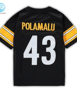 Toddler Mitchell Ness Troy Polamalu Black Pittsburgh Steelers 2005 Retired Legacy Jersey stylepulseusa 1 2