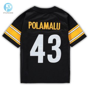 Toddler Mitchell Ness Troy Polamalu Black Pittsburgh Steelers 2005 Retired Legacy Jersey stylepulseusa 1 2