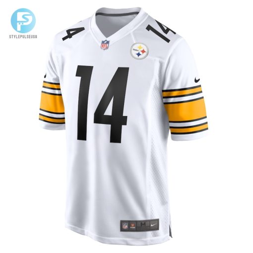 Mens Pittsburgh Steelers George Pickens Nike White Game Player Jersey stylepulseusa 1 1