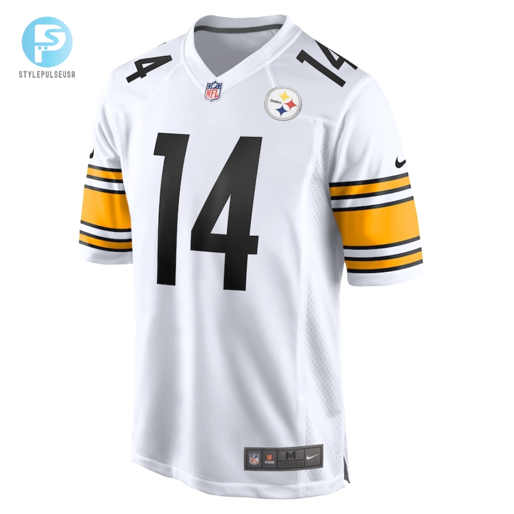 Mens Pittsburgh Steelers George Pickens Nike White Game Player Jersey 