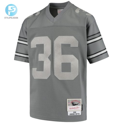Youth Pittsburgh Steelers Jerome Bettis Mitchell Ness Charcoal 1996 Retired Player Metal Replica Jersey stylepulseusa 1 1