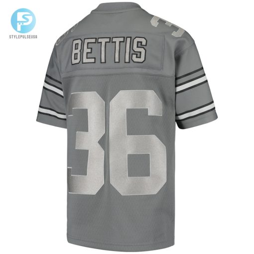 Youth Pittsburgh Steelers Jerome Bettis Mitchell Ness Charcoal 1996 Retired Player Metal Replica Jersey stylepulseusa 1 2