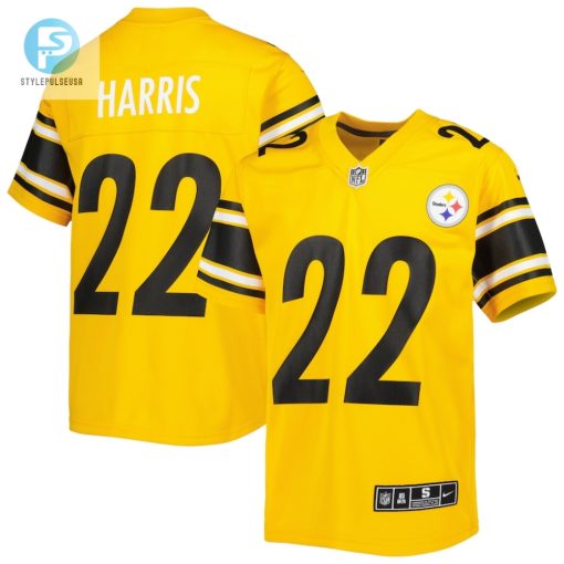 Youth Pittsburgh Steelers Najee Harris Nike Gold Inverted Game Jersey stylepulseusa 1