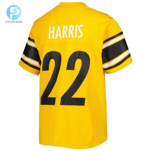Youth Pittsburgh Steelers Najee Harris Nike Gold Inverted Game Jersey stylepulseusa 1 2