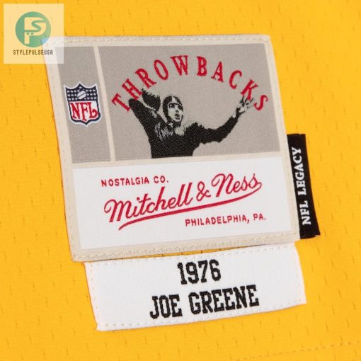 Mens Pittsburgh Steelers Joe Greene Mitchell Ness Blackgold 1976 Split Legacy Replica Jersey stylepulseusa 1 3