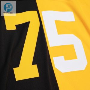 Mens Pittsburgh Steelers Joe Greene Mitchell Ness Blackgold 1976 Split Legacy Replica Jersey stylepulseusa 1 4