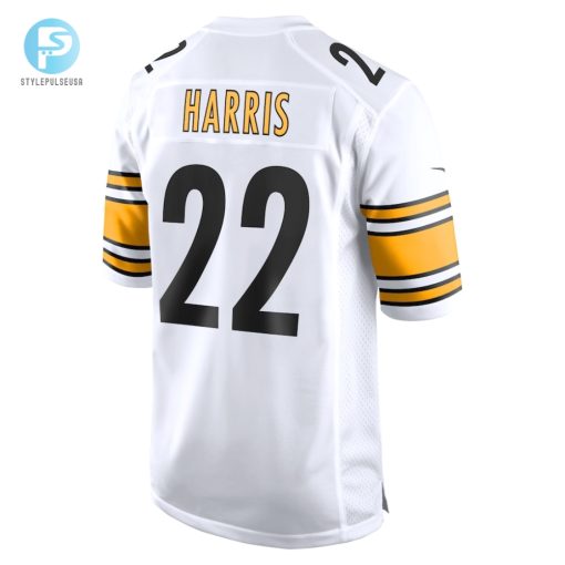 Mens Pittsburgh Steelers Najee Harris Nike White Game Jersey stylepulseusa 1 2
