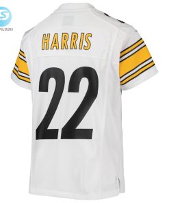 Youth Pittsburgh Steelers Najee Harris Nike White Game Jersey stylepulseusa 1 2