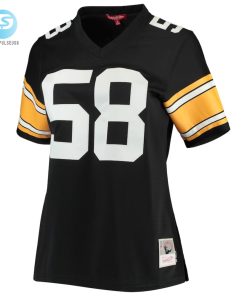 Womens Pittsburgh Steelers Jack Lambert Mitchell Ness Black Legacy Replica Player Jersey stylepulseusa 1 1