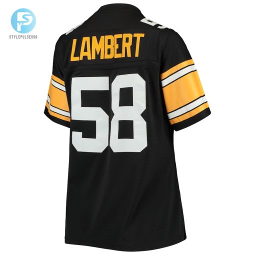 Womens Pittsburgh Steelers Jack Lambert Mitchell Ness Black Legacy Replica Player Jersey stylepulseusa 1 2