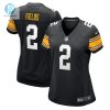 Womens Pittsburgh Steelers Justin Fields Nike Black Alternate Game Jersey stylepulseusa 1