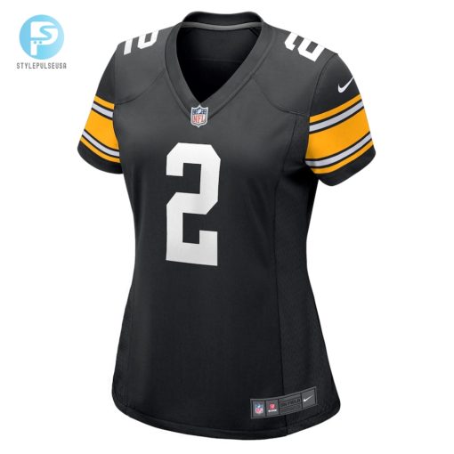 Womens Pittsburgh Steelers Justin Fields Nike Black Alternate Game Jersey stylepulseusa 1 1