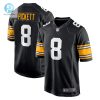 Mens Pittsburgh Steelers Kenny Pickett Nike Black Player Alternate Game Jersey stylepulseusa 1