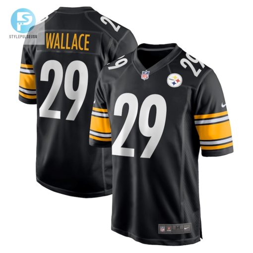 Mens Pittsburgh Steelers Levi Wallace Nike Black Game Player Jersey stylepulseusa 1