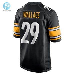 Mens Pittsburgh Steelers Levi Wallace Nike Black Game Player Jersey stylepulseusa 1 2