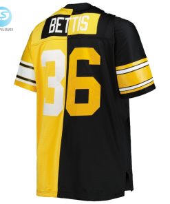Mens Pittsburgh Steelers Jerome Bettis Mitchell Ness Blackgold Big Tall Split Legacy Retired Player Replica Jersey stylepulseusa 1 2