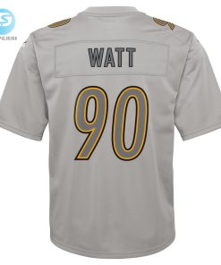 Youth Pittsburgh Steelers T.J. Watt Nike Gray Atmosphere Game Jersey stylepulseusa 1 2