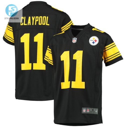 Youth Pittsburgh Steelers Chase Claypool Nike Black Alternate Player Game Jersey stylepulseusa 1