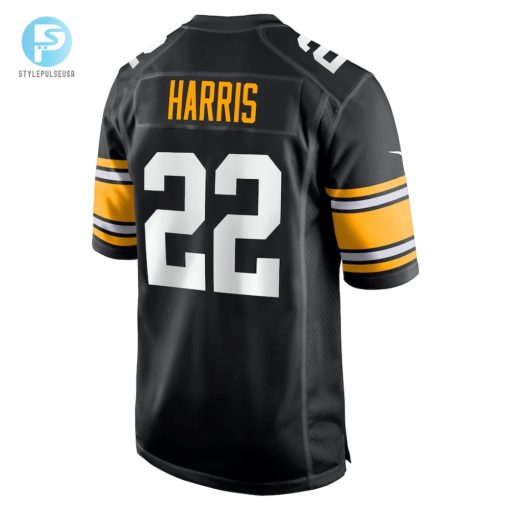 Mens Pittsburgh Steelers Najee Harris Nike Black Game Player Jersey stylepulseusa 1 2