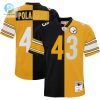 Youth Pittsburgh Steelers Troy Polamalu Mitchell Ness Blackgold Split Legacy Jersey stylepulseusa 1