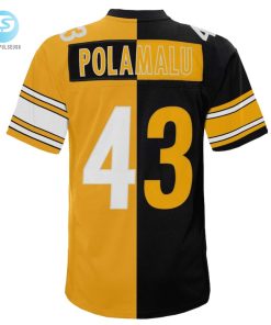 Youth Pittsburgh Steelers Troy Polamalu Mitchell Ness Blackgold Split Legacy Jersey stylepulseusa 1 2