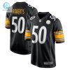 Mens Pittsburgh Steelers Elandon Roberts Nike Black Game Jersey stylepulseusa 1