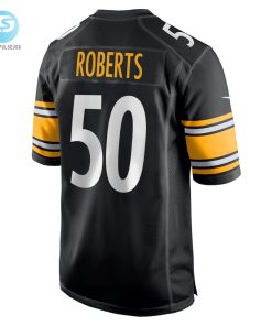 Mens Pittsburgh Steelers Elandon Roberts Nike Black Game Jersey stylepulseusa 1 2