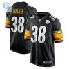 Mens Pittsburgh Steelers Mykal Walker Nike Black Team Game Jersey stylepulseusa 1