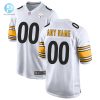 Mens Nike White Pittsburgh Steelers Away Custom Game Jersey stylepulseusa 1