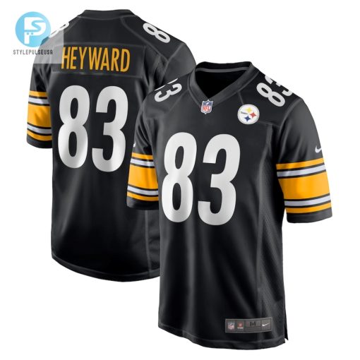 Mens Pittsburgh Steelers Connor Heyward Nike Black Game Player Jersey stylepulseusa 1