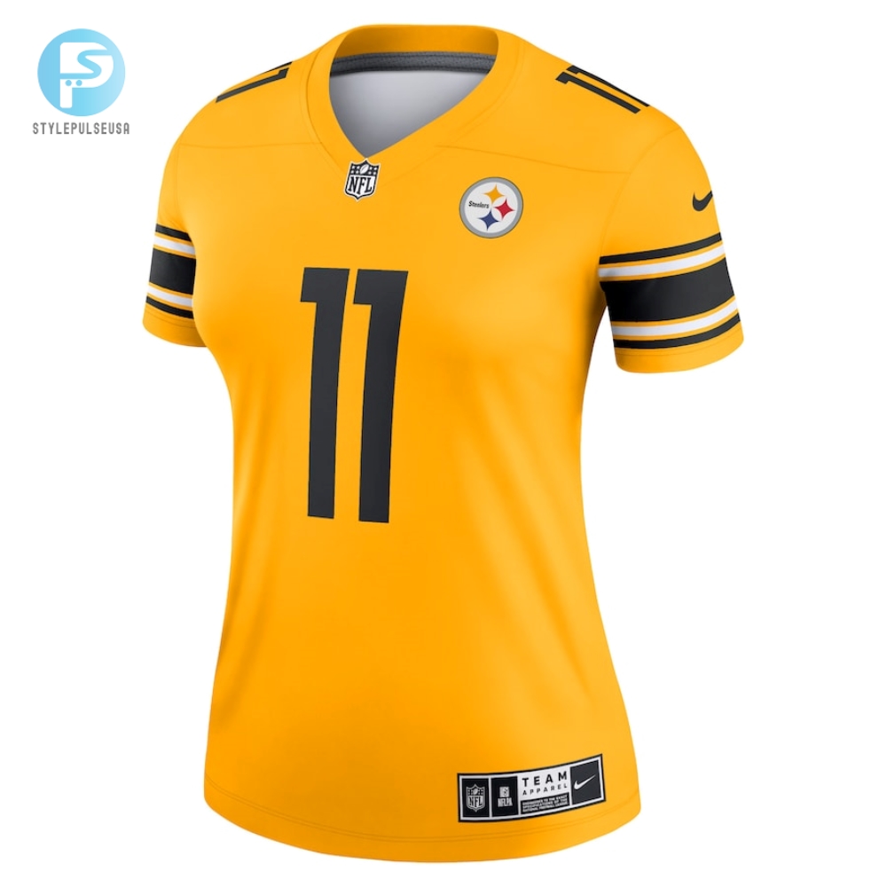 Womens Pittsburgh Steelers Chase Claypool Nike Gold Inverted Legend Game Jersey 