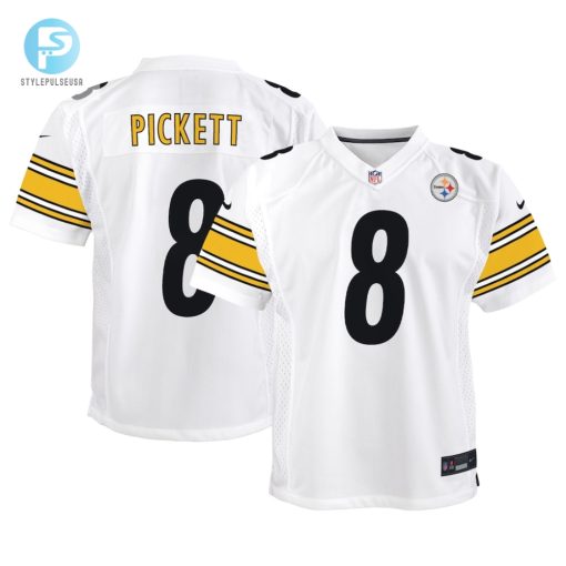 Youth Pittsburgh Steelers Kenny Pickett Nike White Game Jersey stylepulseusa 1