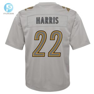 Youth Pittsburgh Steelers Najee Harris Nike Gray Atmosphere Game Jersey stylepulseusa 1 2