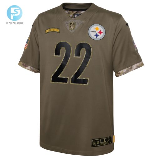 Youth Pittsburgh Steelers Najee Harris Nike Olive 2022 Salute To Service Player Limited Jersey stylepulseusa 1 1