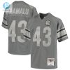 Youth Pittsburgh Steelers Troy Polamalu Mitchell Ness Charcoal 2005 Retired Player Metal Replica Jersey stylepulseusa 1