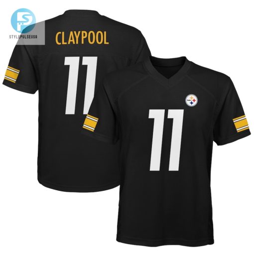 Youth Pittsburgh Steelers Chase Claypool Black Replica Player Jersey stylepulseusa 1