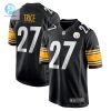 Mens Pittsburgh Steelers Cory Trice Nike Black Game Jersey stylepulseusa 1