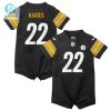 Newborn Infant Pittsburgh Steelers Najee Harris Nike Black Game Romper Jersey stylepulseusa 1