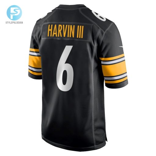 Mens Pittsburgh Steelers Pressley Harvin Iii Nike Black Game Jersey stylepulseusa 1 2