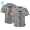 Youth Pittsburgh Steelers Kenny Pickett Nike Gray Atmosphere Game Jersey stylepulseusa 1
