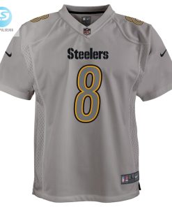 Youth Pittsburgh Steelers Kenny Pickett Nike Gray Atmosphere Game Jersey stylepulseusa 1 1