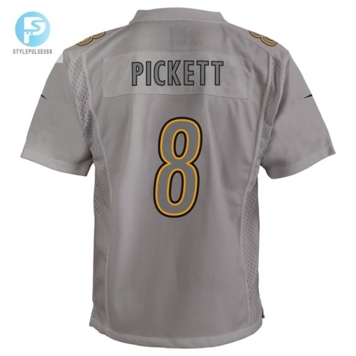Youth Pittsburgh Steelers Kenny Pickett Nike Gray Atmosphere Game Jersey stylepulseusa 1 2