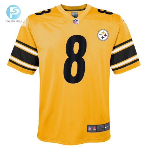 Youth Pittsburgh Steelers Kenny Pickett Nike Gold Inverted Game Jersey stylepulseusa 1 1