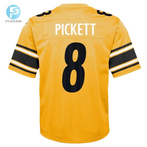 Youth Pittsburgh Steelers Kenny Pickett Nike Gold Inverted Game Jersey stylepulseusa 1 2