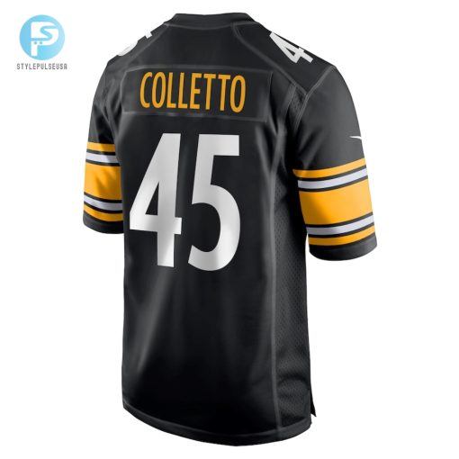Mens Pittsburgh Steelers Jack Colletto Nike Black Game Jersey stylepulseusa 1 2